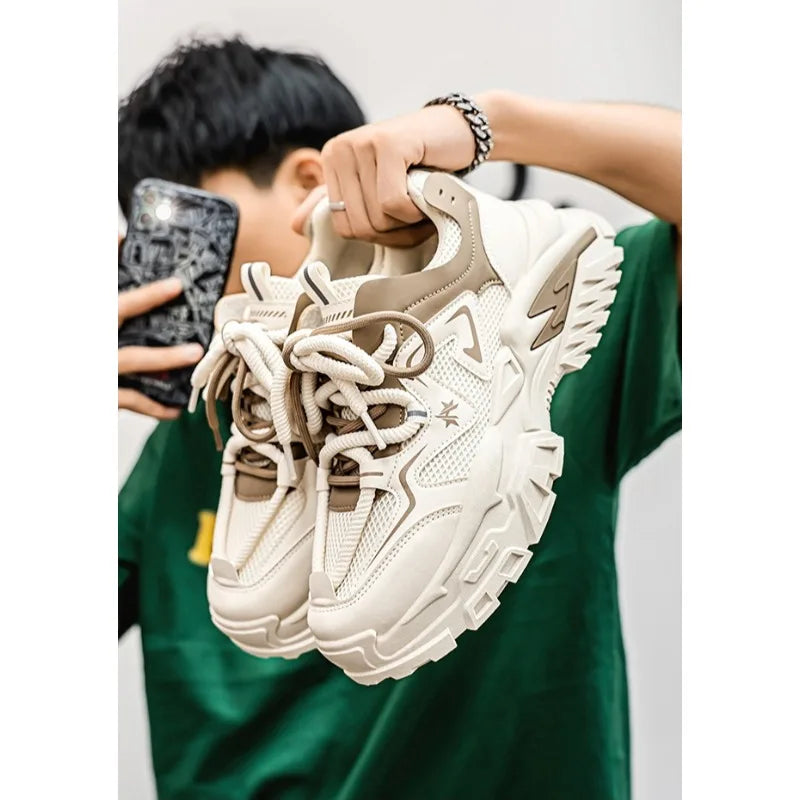 2025 New Classic Men's Sneakers High Help Thick Bottom Workwear Casual Shoes for Youth Outdoor Lightweight Sports Running Shoes