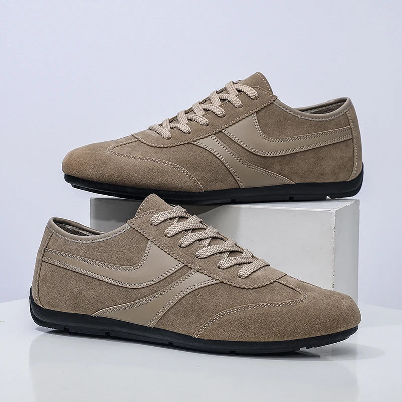 Fashion Men's Casual Sneakers Comfortable Non-slip Male Walking Running Shoes Breathable Lightweight Slip-on Suede Casual Shoes