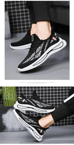 Mens Casual Sneakers Slip on Breathable Shoes  Athletic Outdoor Sport Running Shoes Comfortable Walking Training Tennis Shoes