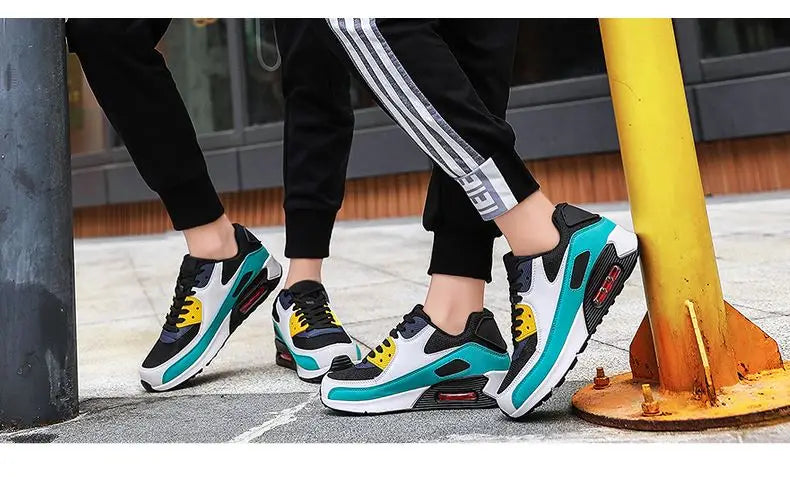 Men's Casual Breathable oes Women's Sneakers Air Cuion Comfortable Faionable round Toe Low Heel Rubber Outsole oes