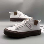 High-Top Men's Leather oes Comfortable Breathable Spor Casual Sneakers Mid-Top Board oes Trendy Brand High Sensation