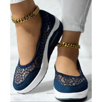 2025 Casual Contrast Lace Slip-on Sneakers Women Spring Autumn Round Toe Sports Running Shoes Femme Going Out Korean Style