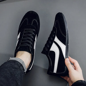 Fashion Men's Casual Sneakers Comfortable Non-slip Male Walking Running Shoes Breathable Lightweight Slip-on Suede Casual Shoes
