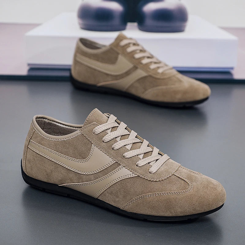 Fashion Men's Casual Sneakers Comfortable Non-slip Male Walking Running Shoes Breathable Lightweight Slip-on Suede Casual Shoes