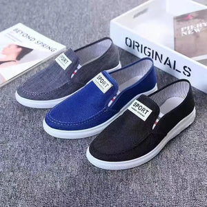 2025 Men Casual Shoes Slip on Canvas Fashion Sneakers Breathable Summer Walking Loafers Non Slip Comfortable Youth Skate Flats