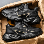 2025 Sporty Style Men's Casual Sneakers Fashion Breathable Mesh Tennis Sports Running Elastic Vulcanized Shoes Comfortable Cosy
