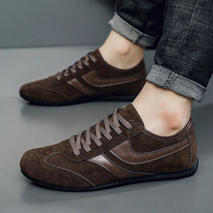 Fashion Men's Casual Sneakers Comfortable Non-slip Male Walking Running Shoes Breathable Lightweight Slip-on Suede Casual Shoes