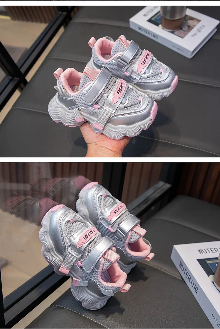 Kids Sneakers Soft Sole Breathable Children Running Shoes Non-slip Trendy 2025 New Students Sports Shoes Comfort for Boys Girls