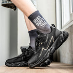 2025 Sporty Style Men's Casual Sneakers Fashion Breathable Mesh Tennis Sports Running Elastic Vulcanized Shoes Comfortable Cosy