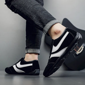Fashion Men's Casual Sneakers Comfortable Non-slip Male Walking Running Shoes Breathable Lightweight Slip-on Suede Casual Shoes