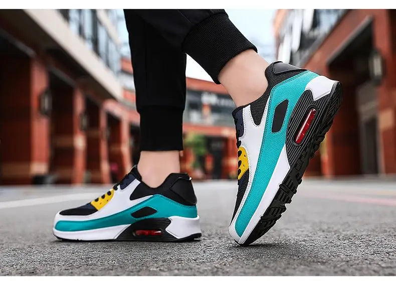 Men's Casual Breathable oes Women's Sneakers Air Cuion Comfortable Faionable round Toe Low Heel Rubber Outsole oes