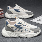 2025 Sporty Style Men's Casual Sneakers Fashion Breathable Mesh Tennis Sports Running Elastic Vulcanized Shoes Comfortable Cosy
