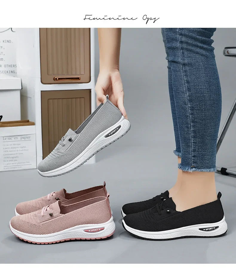 Women's Shoes 2025 Casual Sneakers Breathable Chunky Sole Pink Free Shipping
