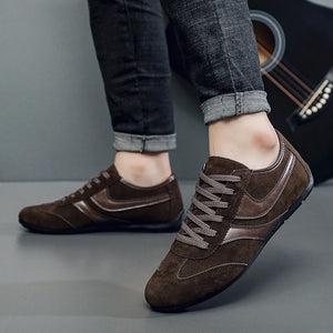 Fashion Men's Casual Sneakers Comfortable Non-slip Male Walking Running Shoes Breathable Lightweight Slip-on Suede Casual Shoes