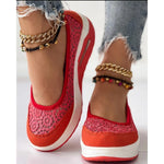 2025 Casual Contrast Lace Slip-on Sneakers Women Spring Autumn Round Toe Sports Running Shoes Femme Going Out Korean Style