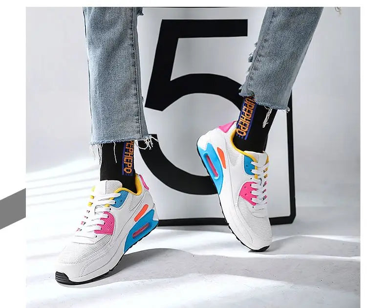 Men's Casual Breathable oes Women's Sneakers Air Cuion Comfortable Faionable round Toe Low Heel Rubber Outsole oes