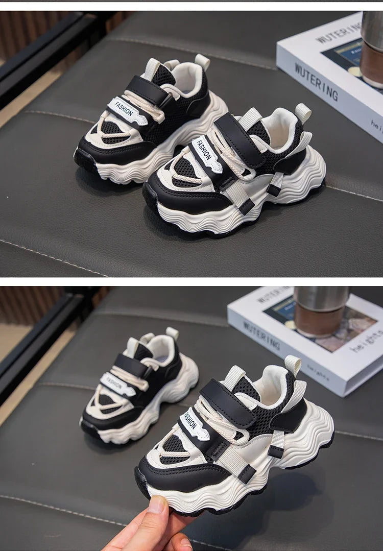 Kids Sneakers Soft Sole Breathable Children Running Shoes Non-slip Trendy 2025 New Students Sports Shoes Comfort for Boys Girls