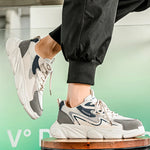 2025 Sporty Style Men's Casual Sneakers Fashion Breathable Mesh Tennis Sports Running Elastic Vulcanized Shoes Comfortable Cosy